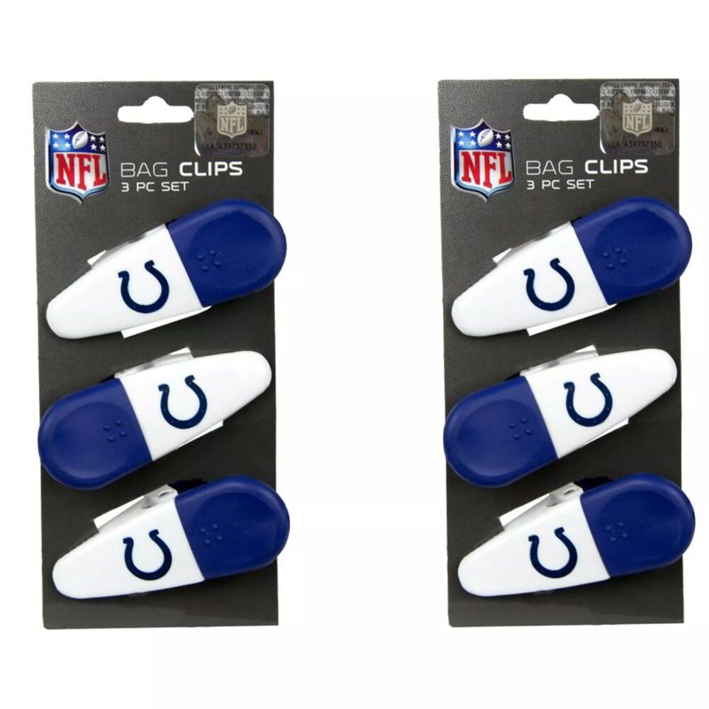 NFL Indianapolis Colts Magnetic Bag Clips, Set of 6